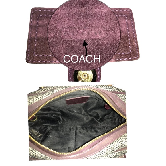 Vintage COACH Tweed and Leather Satchel Bag - Picture 10 of 13